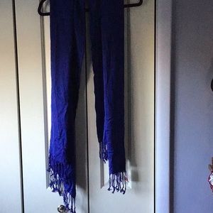 NWT Periwinkle Blue Fringed Scarf
